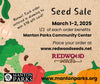 Seed Sale for Manton Parks