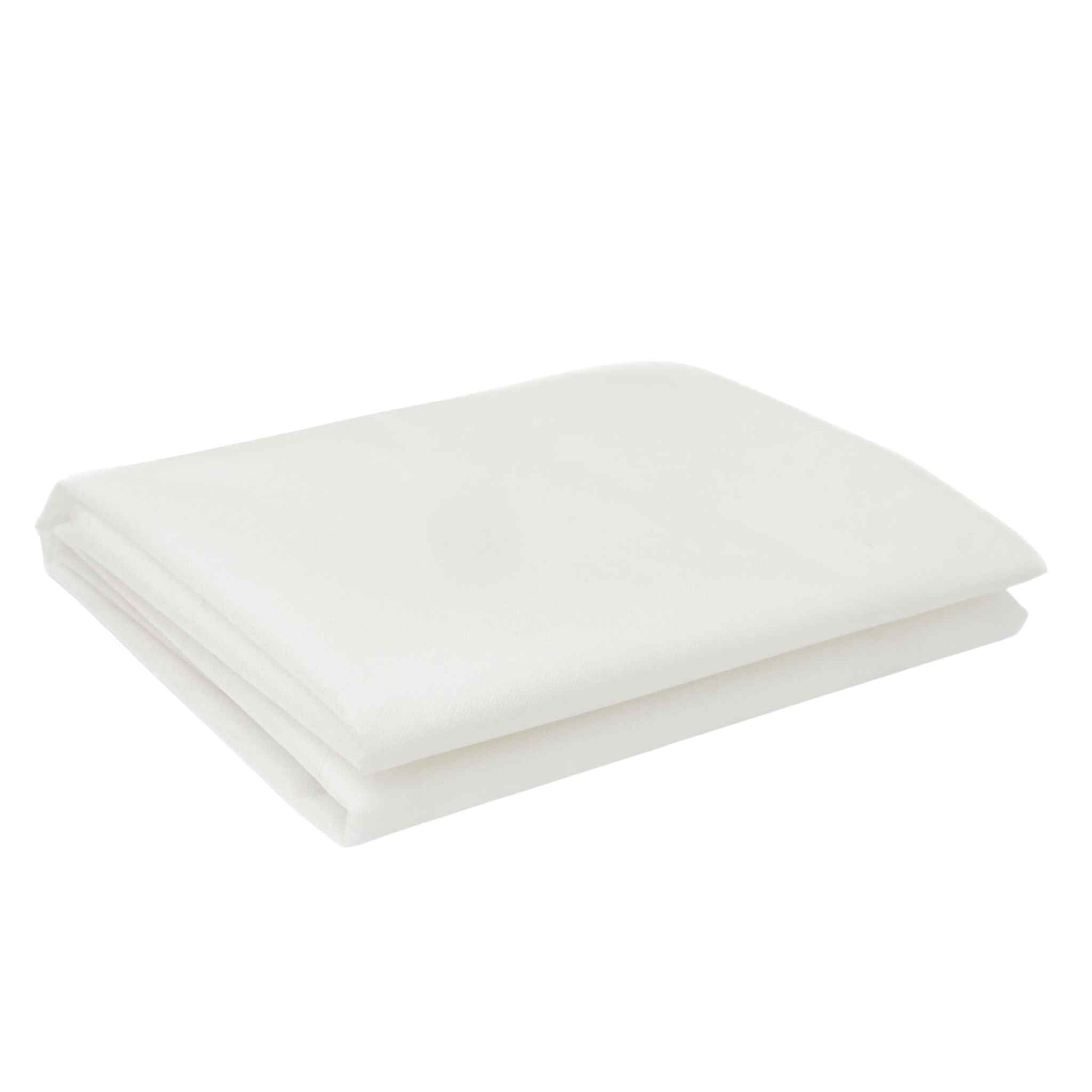 White folded frost blanket on a white background